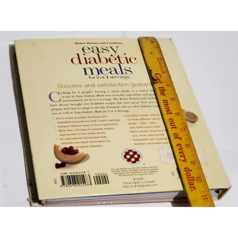 Easy Diabetic Meals by Kristi Fuller 2002 Spiral Cookbook for 2 or 4 Servings